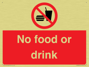 No food or drink